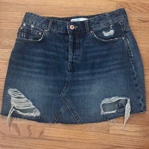 Zara Basic denim skirt